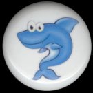 Whimsical BLUE SHARK Ceramic Knob KNOBS