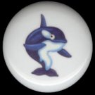 Whimsical WHALE #1 Ceramic Knob KNOBS