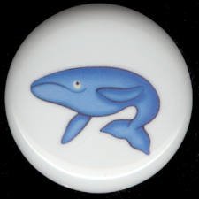 Whimsical WHALE #2 Ceramic Knob KNOBS