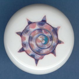 SEA SHELL Seashell #3 Ceramic Knob KNOBS