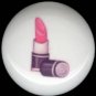 PINK LIPSTICK Lip Stick Ceramic Knob KNOBS Girls Room