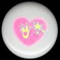 PINK HEART w/ Crown and Wand * Ceramic Knobs Pulls