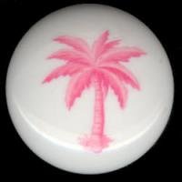 Pink PALM TREE Tropical Decor CERAMIC KNOB Knobs Free S/H