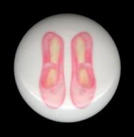 PINK BALLET SLIPPER Slippers Ceramic Knobs Knob