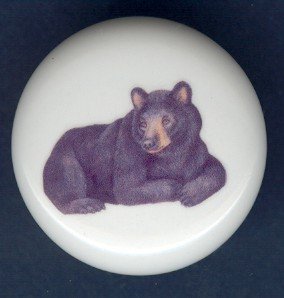BLACK BEAR ~ Ceramic Knobs Pulls