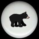 Rustic Lodge Decor - BLACK BEAR Baby Cub ~ Ceramic Knobs Pulls