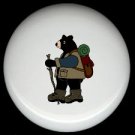 Rustic Lodge Decor - HIKING Hiker BEAR ~ Ceramic Knobs Pulls
