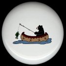 Rustic Lodge Decor - BEAR FISHING #2 ~ Ceramic Knobs Pulls