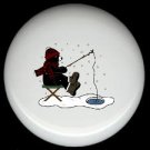 Rustic Lodge Decor - BEAR FISHING #3 ~ Ceramic Knobs Pulls