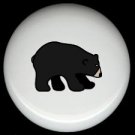 Rustic Lodge Decor - BLACK BEAR ~ Ceramic Knobs Pulls