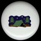 Rustic Lodge Decor - BEAR CAMPING in TENT ~ Ceramic Knobs Pulls