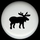 Rustic Lodge Decor - MOOSE #1 ~ Ceramic Knobs Pulls
