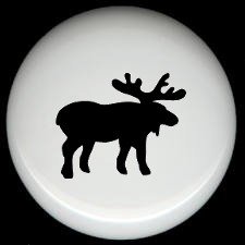 Rustic Lodge Decor - MOOSE #1 ~ Ceramic Knobs Pulls