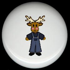 Rustic Lodge Decor - COUNTRY MOOSE #2 ~ Ceramic Knobs Pulls