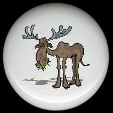 Rustic Lodge Decor - MOOSE #2 ~ Ceramic Knobs Pulls