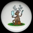 Rustic Lodge Decor - MOOSE #4 ~ Ceramic Knobs Pulls