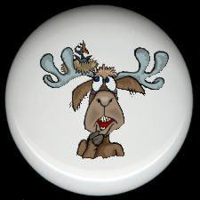 Rustic Lodge Decor - MOOSE #7 ~ Ceramic Knobs Pulls