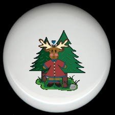 Rustic Lodge Decor - MOOSE in the PINE TREES ~ Ceramic Knobs Pulls