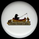 Rustic Lodge Decor - BEAR FISHING #5 ~ Ceramic Knobs Pulls