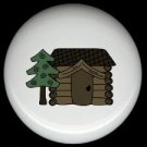 Rustic Lodge Decor - LOG CABIN #1 ~ Ceramic Knobs Pulls