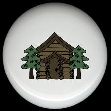 Rustic Lodge Decor - LOG CABIN #2 ~ Ceramic Knobs Pulls