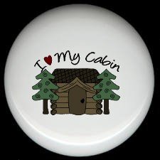 Rustic Lodge Decor - I HEART MY LOG CABIN  ~ Ceramic Knobs Pulls