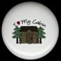 Rustic Lodge Decor - I HEART MY LOG CABIN  ~ Ceramic Knobs Pulls