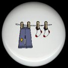 Laundry Room CLOTHES on the LINE Ceramic Knobs