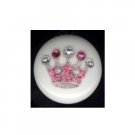 Fairy Princess CROWN Drawer Knob w/ Swarovski Crystals