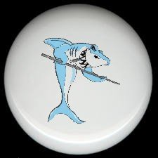 Funny POOL SHARK Ceramic Knobs Pulls Free S/H