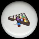 POOL Billiards RACK 'EM #2 ~ Ceramic Drawer Knobs Pulls