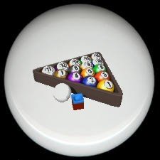 POOL Billiards RACK 'EM #2 ~ Ceramic Drawer Knobs Pulls