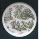Hunter GREEN TOILE ~ Ceramic Drawer Knobs Pulls