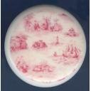 RED BURGUNDY TOILE ~ Ceramic Drawer Knobs Pulls