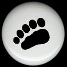 BEAR PAW CLAW PRINT Track #2 Cabin Rustic Ceramic Drawer Knobs Pulls FREE S/H