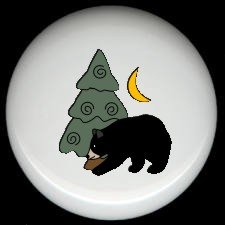 BEAR and TREE and MOON Cabin Rustic Ceramic Drawer Knobs Pulls FREE S/H