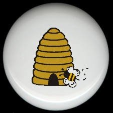 Bumblebee BEE HIVE #1 ~ Ceramic Drawer Knobs Pulls FREE S/H