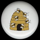 Bumblebee BEE HIVE #3 ~ Ceramic Drawer Knobs Pulls FREE S/H