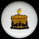 MOOSE CANDLE Camping Cabin Rustic Ceramic Drawer Knobs Pulls FREE S/H