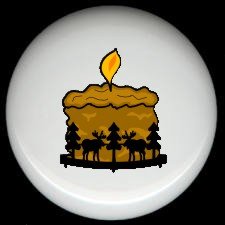 MOOSE CANDLE Camping Cabin Rustic Ceramic Drawer Knobs Pulls FREE S/H