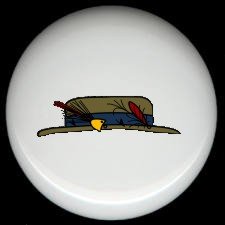 FISHING HAT #1 Camping Cabin Rustic Ceramic Drawer Knobs Pulls FREE S/H