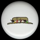 FISHING HAT #3 Camping Cabin Rustic Ceramic Drawer Knobs Pulls FREE S/H
