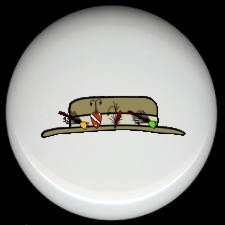 FISHING HAT #3 Camping Cabin Rustic Ceramic Drawer Knobs Pulls FREE S/H