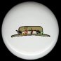 FISHING HAT #3 Camping Cabin Rustic Ceramic Drawer Knobs Pulls FREE S/H