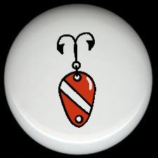 FISHING Fish LURE #2 Camping Cabin Rustic Ceramic Drawer Knobs Pulls FREE S/H