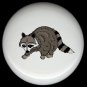 GRAY RACCOON Camping Cabin Rustic Ceramic Drawer Knobs Pulls FREE S/H