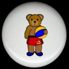 BEACHBALL BEAR #1 ~ Ceramic Knobs Pulls FREE S/H