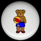 BEACHBALL BEAR #2 ~ Ceramic Knobs Pulls FREE S/H