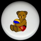BEACHBALL BEAR #3 ~ Ceramic Knobs Pulls FREE S/H