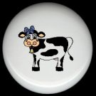 Farm Animal COUNTRY COW #2  Ceramic Drawer Knobs Pulls FREE S/H